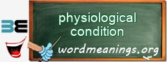 WordMeaning blackboard for physiological condition